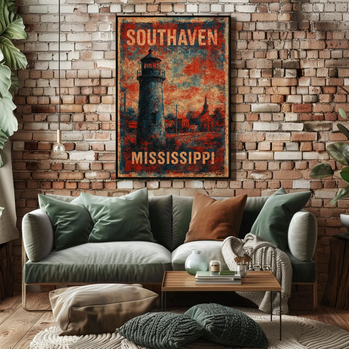 Southaven Americana Lighthouse Nostalgic Poster
