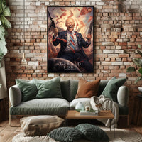 Gerlald Ford Funny Presidential Cartoon Poster