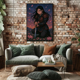 Warrior Woman Fantasy Twilight Motif: Fantasy or Mythology Poster
