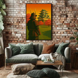 Samurai at Sunset Poster PosterGoat