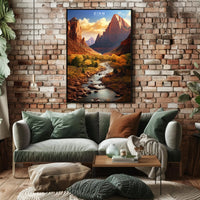 Zion National Park Scenic Travel Poster Print