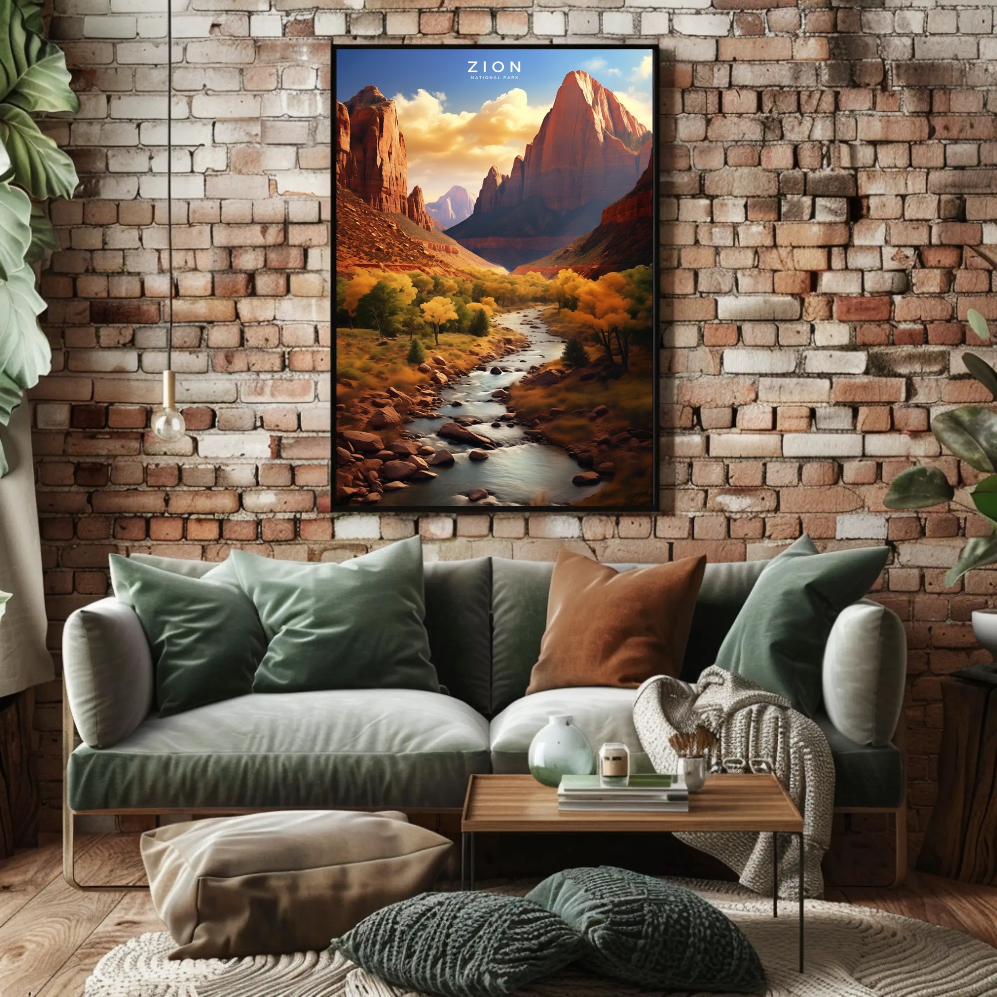 Zion National Park Scenic Travel Poster Print
