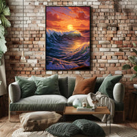 Sunset Waves Poster PosterGoat