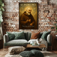 St. Padre Pio Messenger of Hope and Faith Poster
