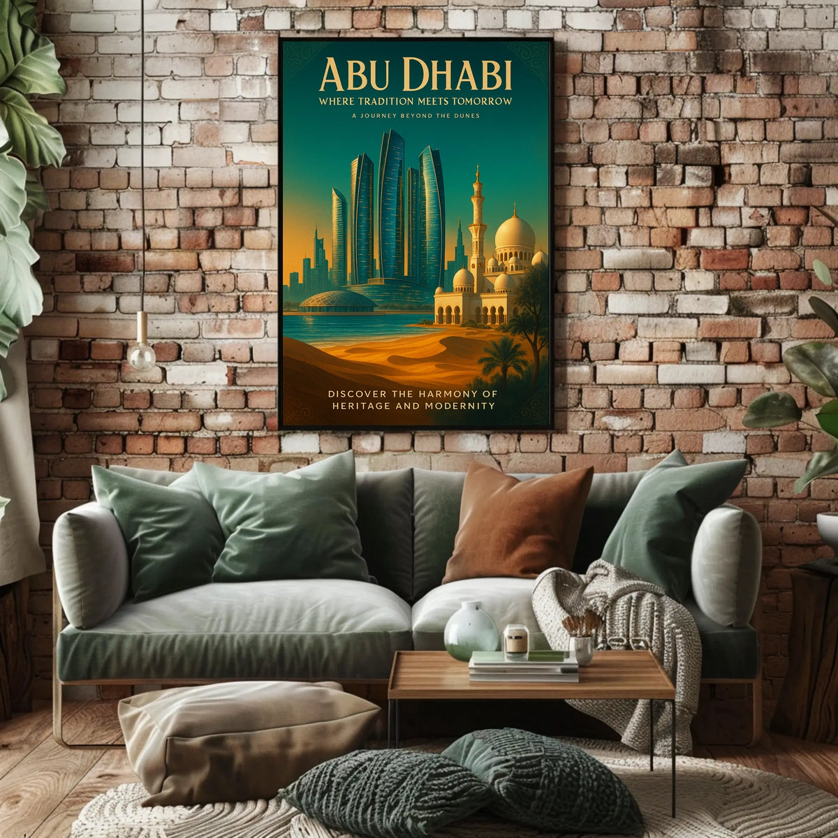 Abu Dhabi Architectural Marvel Travel Poster