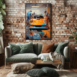 Racing Pit Stop Poster PosterGoat