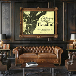 Houdini Robot Theater Vintage Advertisement - Cultural or Heritage Poster