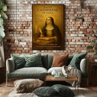 Saint Catherine of Siena Religious Inspirational Poster
