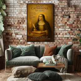 Saint Catherine of Siena Religious Inspirational Poster