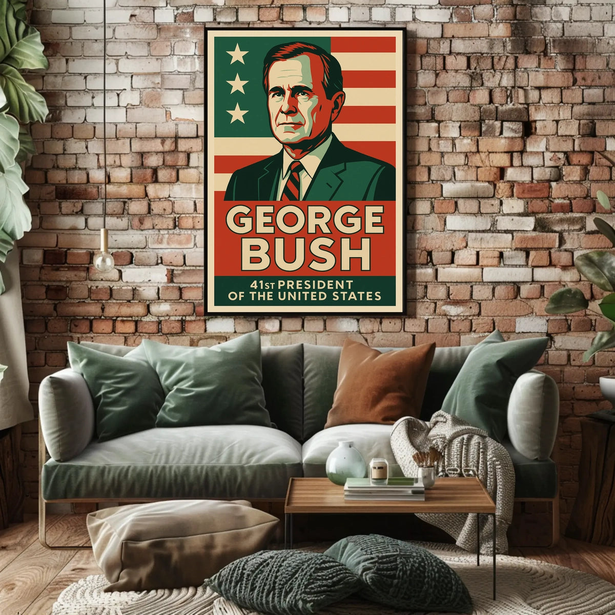 George Bush 41st President Realism Patriot Poster
