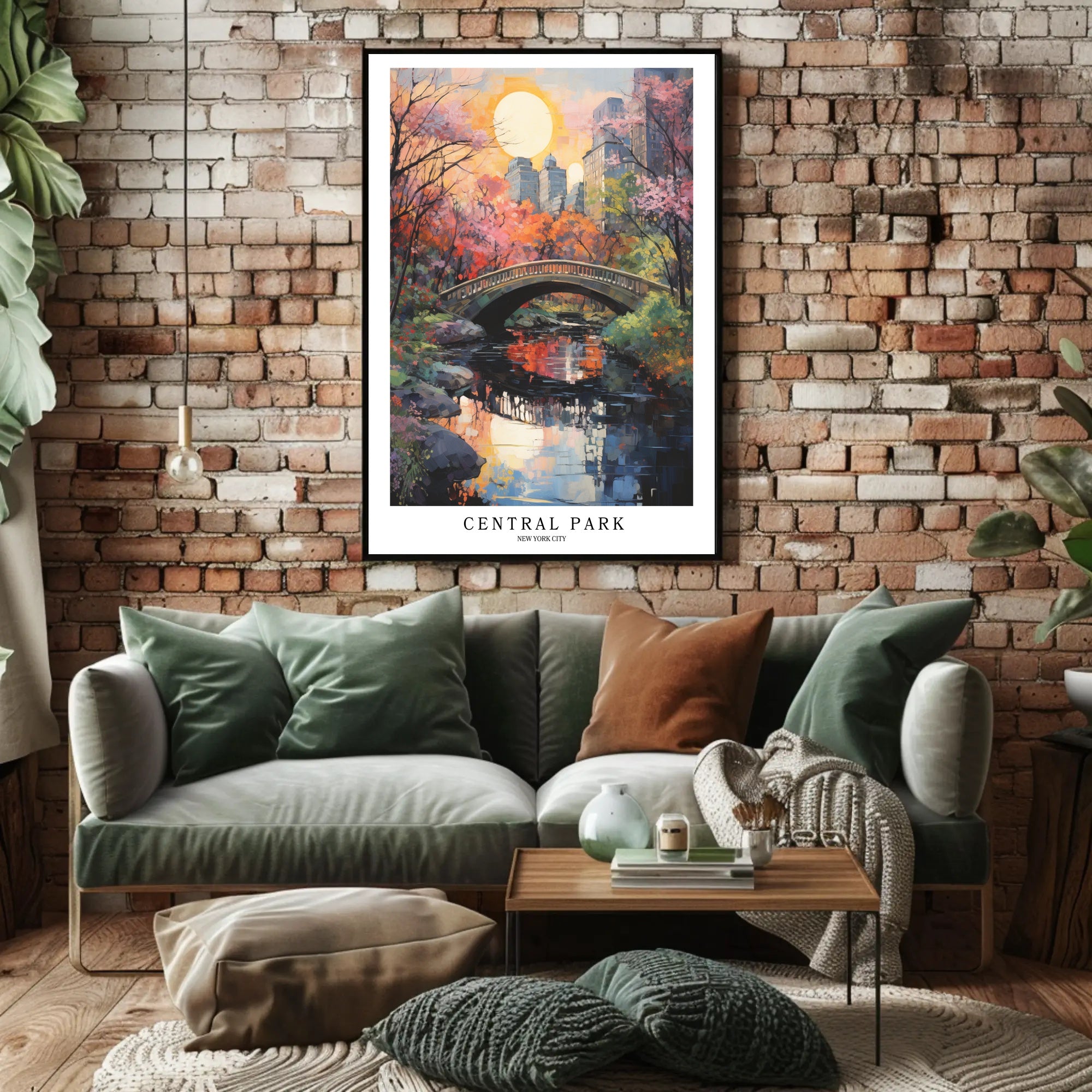 Central Park Autumn Impressionism Urban or Cityscape Poster PosterGoat