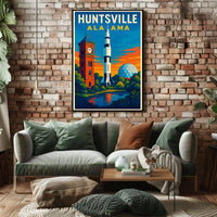 Huntsville Landmarks Poster