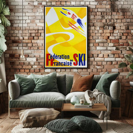 Fédération Française de Ski Bold Sports Poster PosterGoat