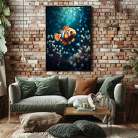 Clownfish In The Deep Poster PosterGoat