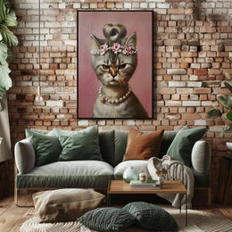 Regal Feline Portrait Poster
