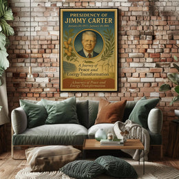 Jimmy Carter Presidency Overview Poster Wall Art Print PosterGoat