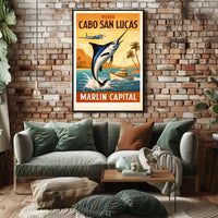 Visit Cabo San Lucas Marlin Capital Poster PosterGoat