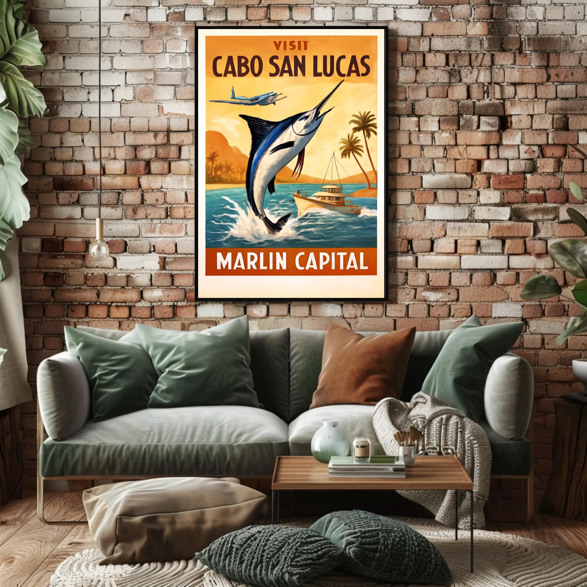 Visit Cabo San Lucas Marlin Capital Poster PosterGoat