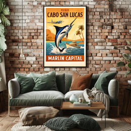 Visit Cabo San Lucas Marlin Capital Poster PosterGoat