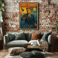 Visionary Leader Vintage Patriotic Art Poster Print