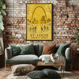 St. Louis Arch Of Light Poster