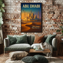 Abu Dhabi Where Tradition Meets Poster