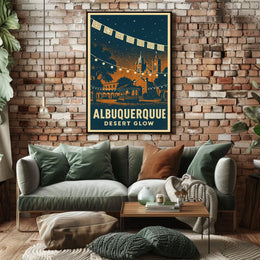 Albuquerque Desert Glow Poster