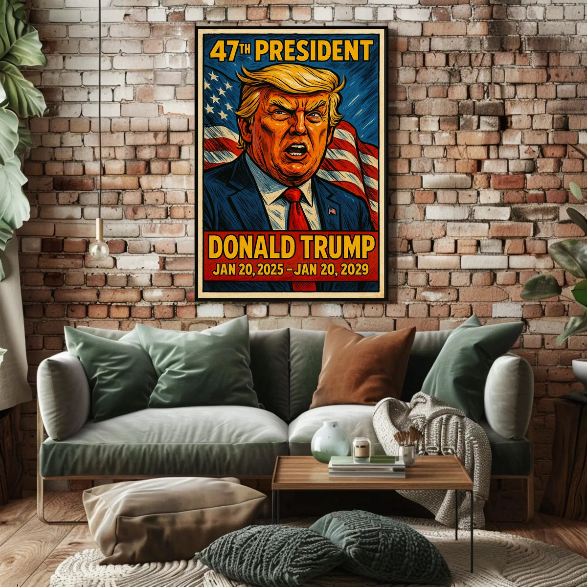 Trump Visionary Leader Stars Surrealism Poster