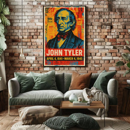John Tyler 10th President of the United States Street Art Mashup Poster