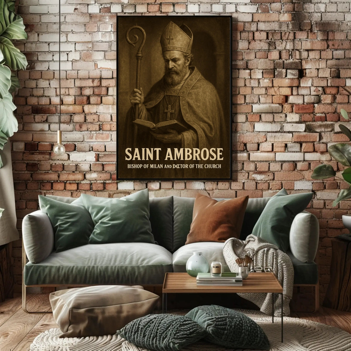 Saint Ambrose Bishop Of Milan Poster