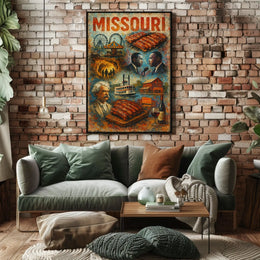 Missouri A Tapestry of Culture and History Poster