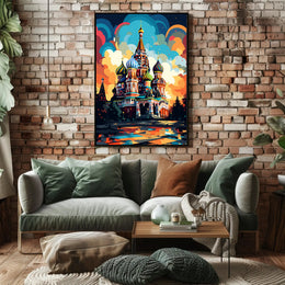 Vibrant St. BasilS Cathedral Poster