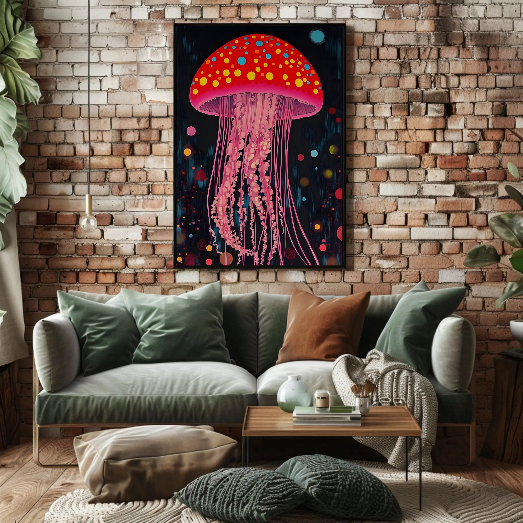 Jellyfish Poster Vibrant Dreamscape Wall Art
