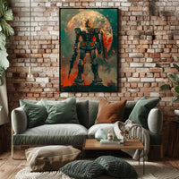 Galactic Mech Warrior Art Print Poster Decor PosterGoat