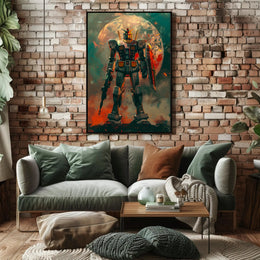 Galactic Mech Warrior Art Print Poster Decor PosterGoat