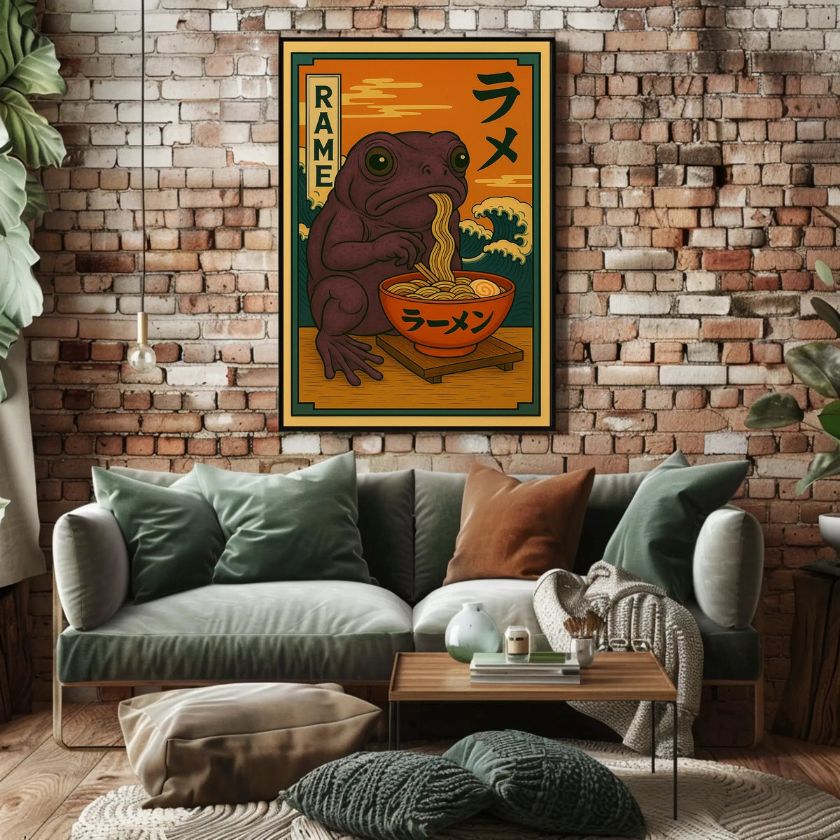 Frog and Ramen Poster