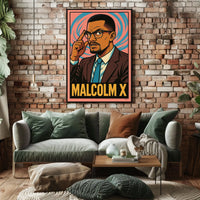 Malcolm X Iconic Leader Poster