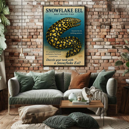 Snowflake Eel Saltwater Fish Poster