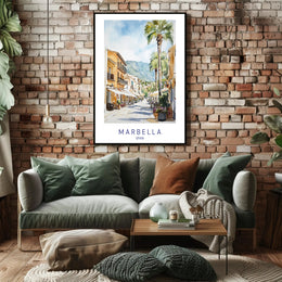 Marbella Street Scene Poster PosterGoat