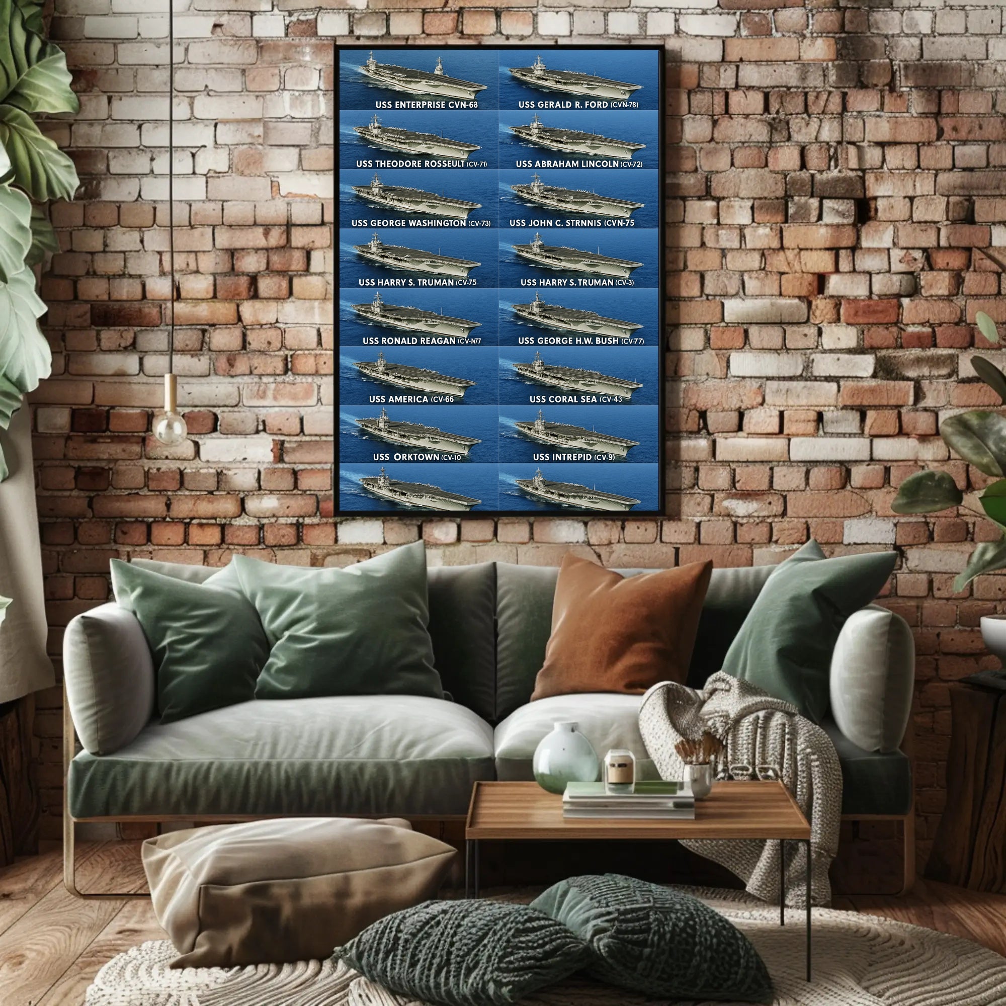 USS Harry S. Truman Aircraft Carrier Poster PosterGoat