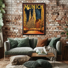 Munich Nightscape Poster