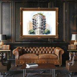 Urban Architectural Watercolor Poster