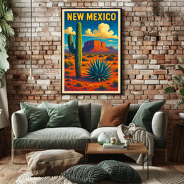 New Mexico Desert Landscape Poster