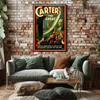 Carter the Great Vintage Magician Show Cultural Poster