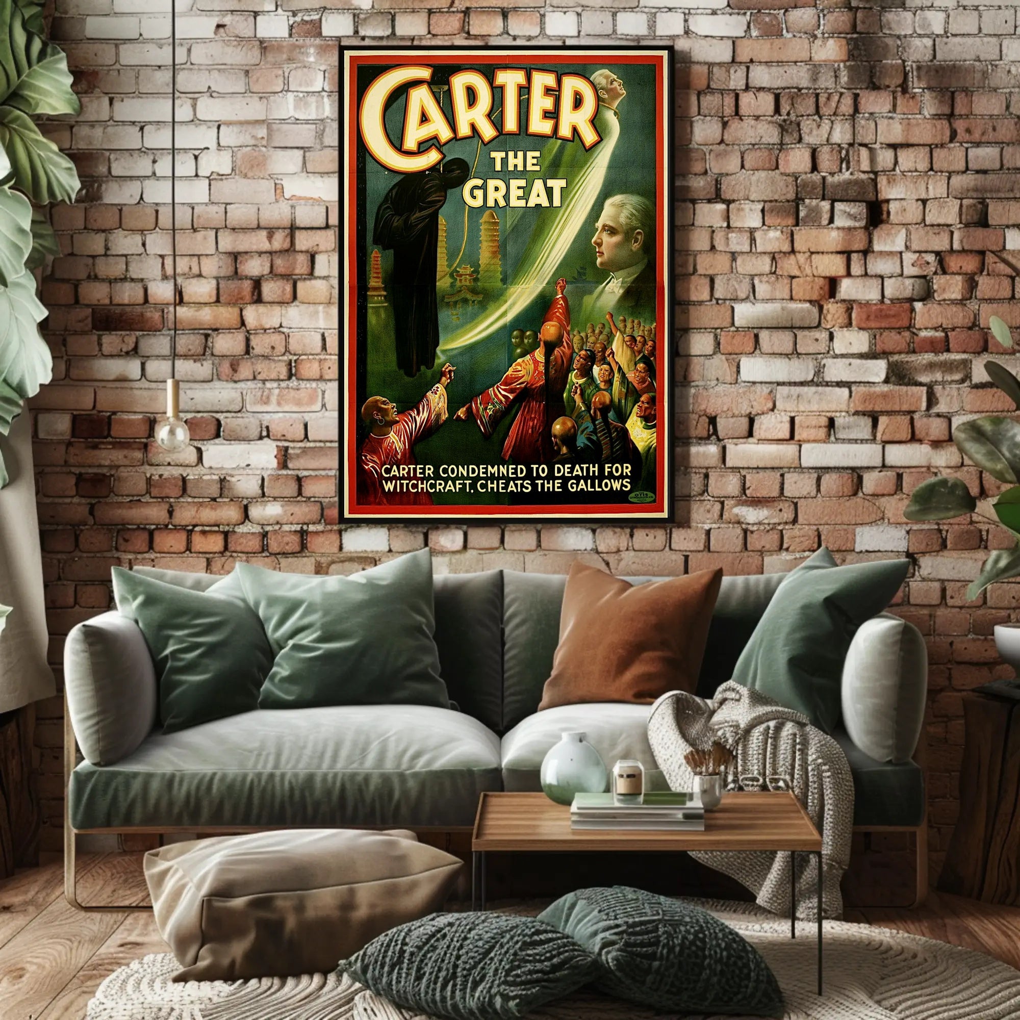 Carter the Great Vintage Magician Show Cultural Poster