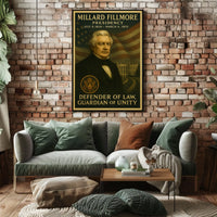 Millard Fillmore Defender of Law Historical Poster