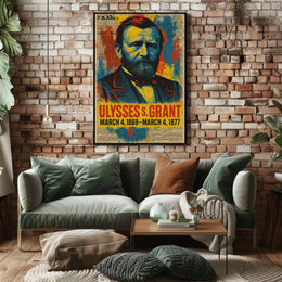 Ulysses S. Grant 18th President of the United States Street Art Mashup Poster
