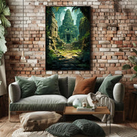 Ancient Jungle Temple Poster