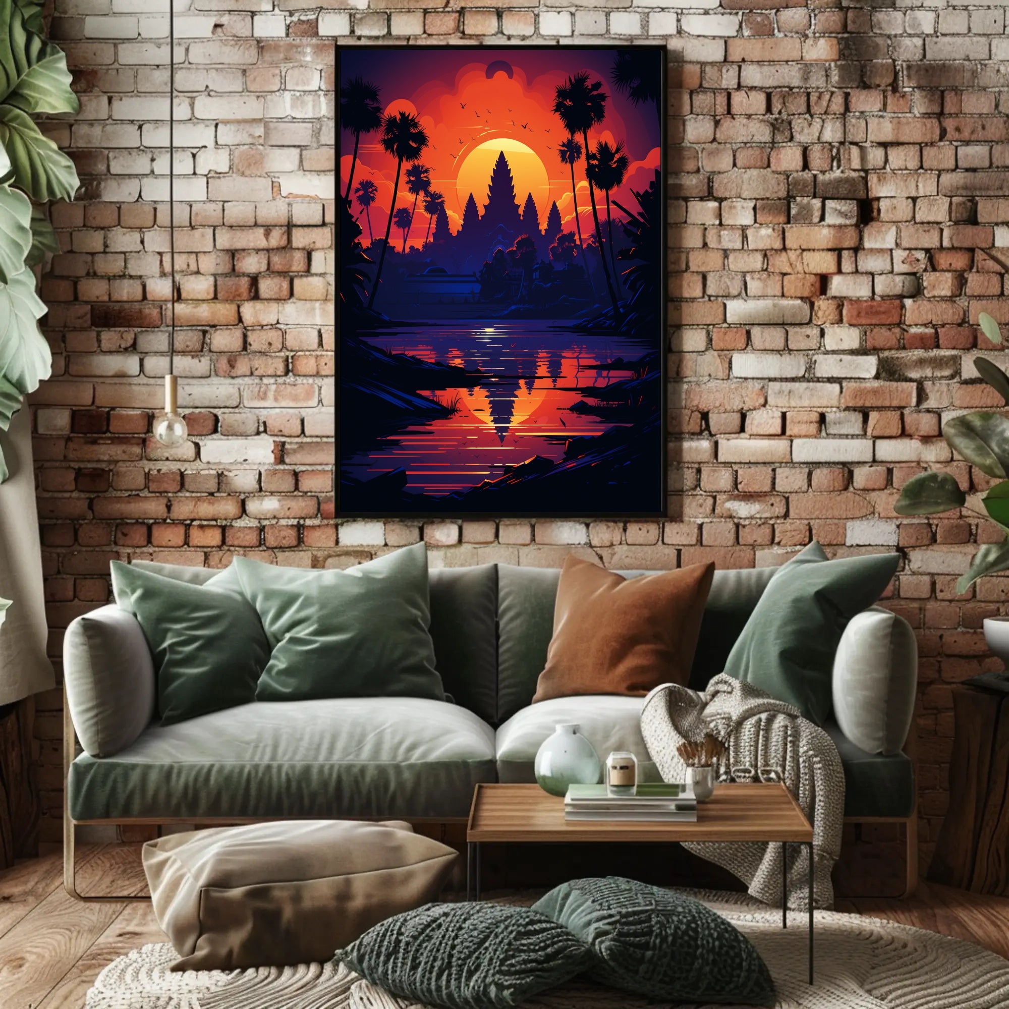 Sunset Over Tranquil Waters Poster