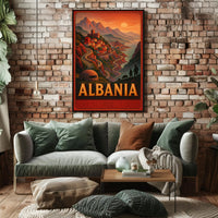 Albania Travel Poster Vintage Wall Art